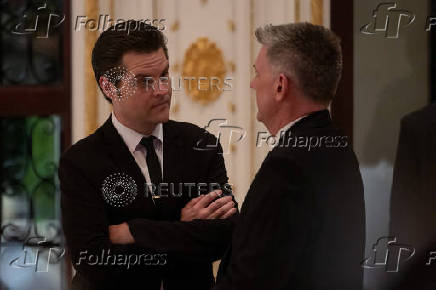 Matt Gaetz attends the America First Policy Institute (AFPI) gala at Mar-A-Lago in Palm Beach, Florida