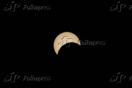 Eclipse total solar  visto na cidade de Jackman nos Estados Unidos