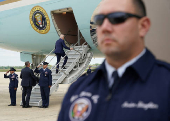 U.S. President Biden boards Air Force One as he departs Joint Base Andrews
