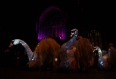 The 12 Days of Christmas Parade passes Chester Cathedral