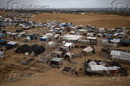 Internally displaced Palestinians in Khan Younis, Gaza Strip