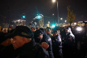 Protest over demolition and removal of Old Sava Bridge in Belgrade