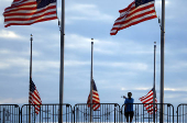 Flags at half-staff following the death of former President Jimmy Carter