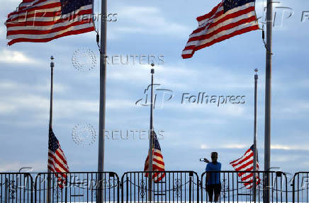 Flags at half-staff following the death of former President Jimmy Carter