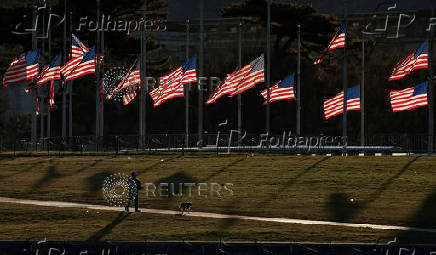 Flags at half-staff following the death of former President Carter in Washington