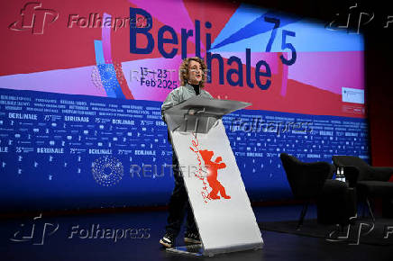 Director Tricia Tuttle holds a press conference ahead of the 75th Berlinale International Film Festival in Berlin