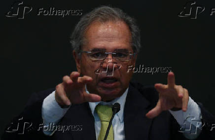 Paulo Guedes fala durante seminrio sobre a MP da Liberdade Econmica