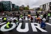 Fridays for Future activists campaign with art event in Berlin ahead EU elections