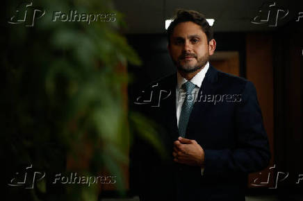 O ministro das Comunicaes, Juscelino Filho, em entrevista 