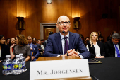 Novo Nordisk CEO Lars Jorgensen testifies in U.S. Senate hearing on high cost of weight loss drugs, in Washington