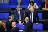 Germany's Scholz addresses parliament in Berlin