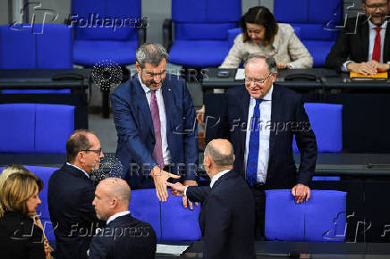 Germany's Scholz addresses parliament in Berlin