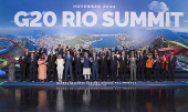 Chefes de estado posam para foto oficial de encerramento do G20