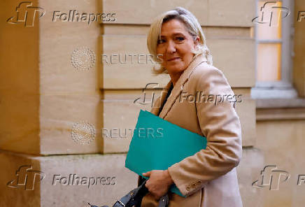 French PM meets the parliamentary leader of the RN party Marine Le Pen in Paris