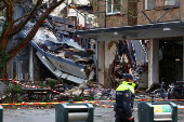 Aftermath of an explosion in a residential area, in The Hague