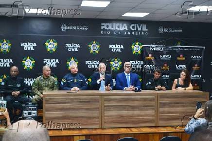 Coletiva de imprensa sobre operao Torniquete na Cidade da Polcia no RJ