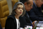 A ministra Crmen Lcia participa de sesso do Supremo Tribunal Federal, em Braslia
