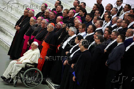 Pope Francis meets with pilgrims from Hungary at the Vatican