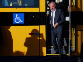 Brazil's President Luiz InacioLulada Silva attends the exhibition of the first school buses in Brasilia