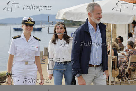 Los reyes Felipe y Letizia almuerzan con Leonor en Villagarca de Arousa