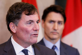 Canada's Minister of Public Safety, Democratic Institutions and Intergovernmental Affairs Dominic LeBlanc takes part in a press conference on Parliament Hill in Ottawa