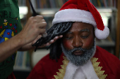 Christmas celebration in Cidade de Deus slum in Rio de Janeiro