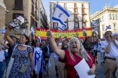 Manifestacin contra el antisemitismo en Barcelona