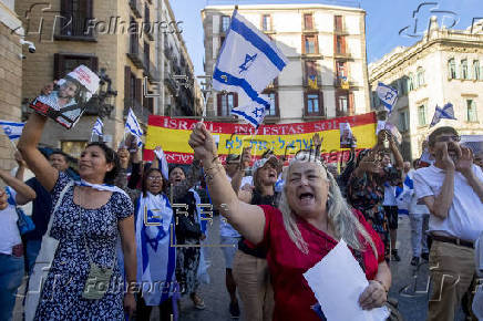 Manifestacin contra el antisemitismo en Barcelona