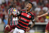 Partida entre Flamengo e Fluminense pelo Campeonato Brasileiro 2024.