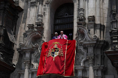 Catholic faithul celebrate the Lord of Miracles, in Lima