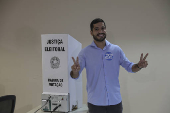 Andr Fernandes (PL) vota no 2 turno das Eleies 2024