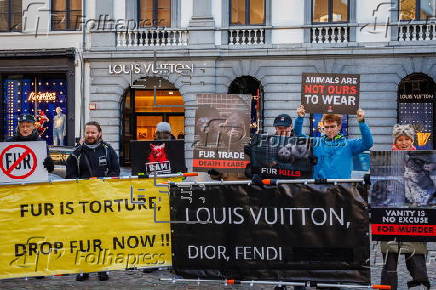 Anti-fur protest in Antwerp