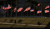 Flags at half-staff following the death of former President Jimmy Carter