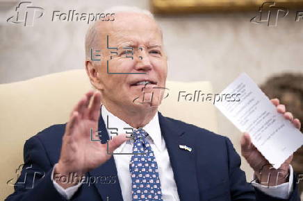 Folhapress - Fotos - US President Biden Meets Congressional Leaders In ...