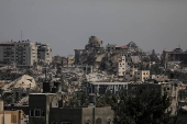 Destroyed buildings in the northern Gaza Strip