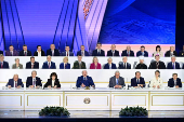 Belarusian President Lukashenko addresses the Belarusian People's Congress in Minsk