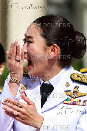 Thailand's Prime Minister Paetongtarn Shinawatra and her cabinet members at a group photo session in Bangkok