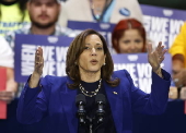 US Vice President Kamala Harris attends campaign event at Craig Ranch Regional Park