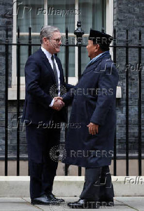 Indonesia's President Subianto meets British PM Starmer, in London