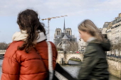 Security arrangements in the surrounding area for the reopening of Notre Dame de Paris