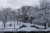 Neve  avista acumulada em Jersey City nos Estados Unidos