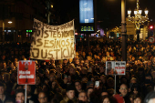 Protesters in Valencia call for regional leader Mazon to resign, in Valencia