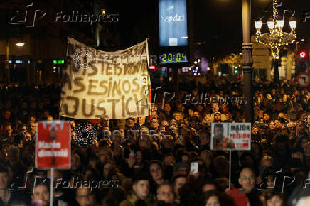 Protesters in Valencia call for regional leader Mazon to resign, in Valencia