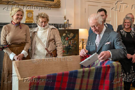 Britain's King Charles attends the 35th anniversary reception of the King's Foundation, in Cumnock