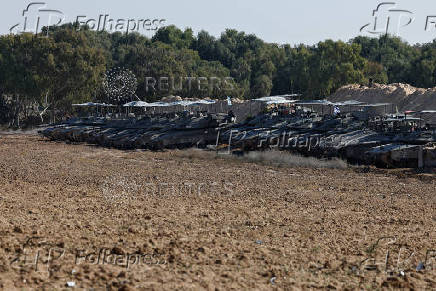 Israeli military activity near the Israel-Gaza border in southern Israel