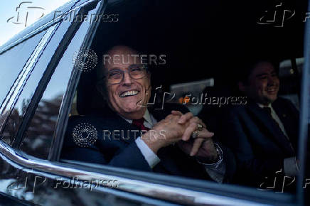 FILE PHOTO: Former New York Mayor Rudy Giuliani departs defamation lawsuit at the District Courthouse in Washington
