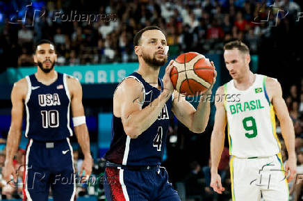 Quartas de final de basquete masculino entre Brasil e EUA