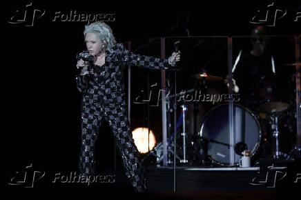 Show da cantora Cyndi Lauper, no palco Mundo, no Rock in Rio 2024