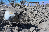 Damage following Israeli airstrikes near ancient ruins of Baalbek, Lebanon