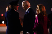 U.S. President Joe Biden arrives at Joint Base Andrews